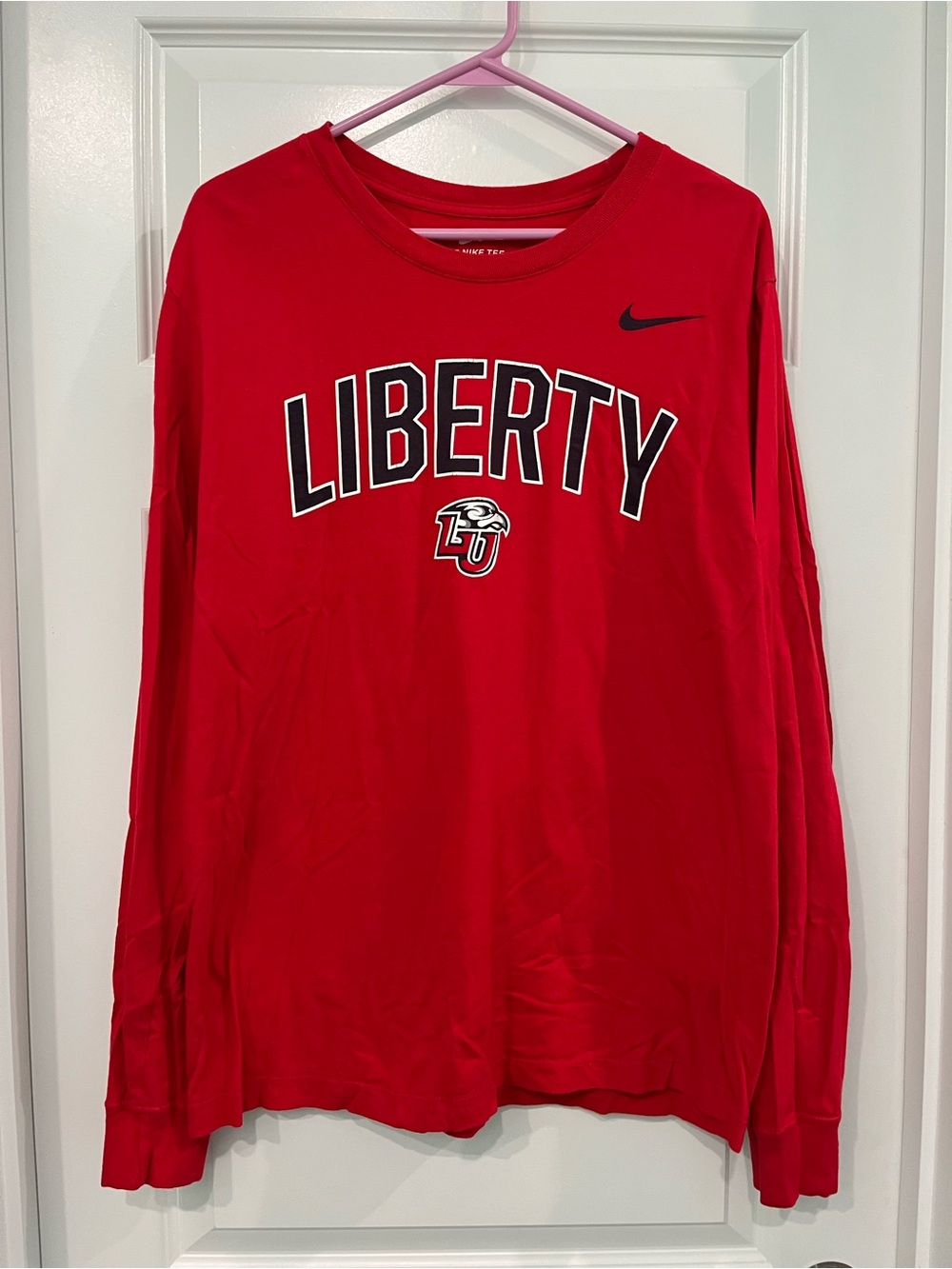Nike Liberty Red Long-Sleeve Athletic Tee